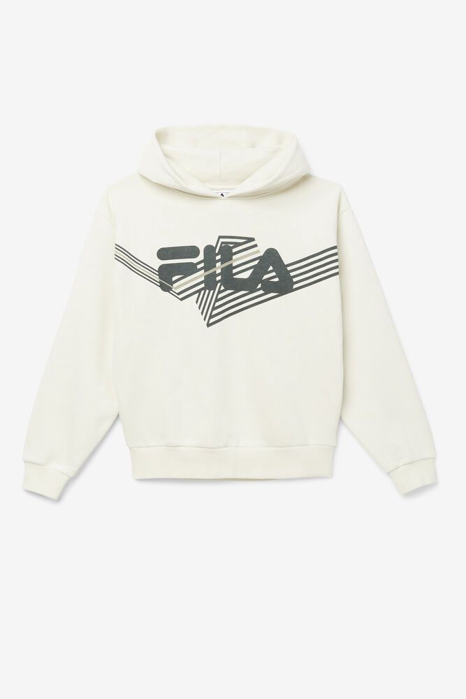 Fila Waldo White Hoodie Mens - NZ 48671-RBEP